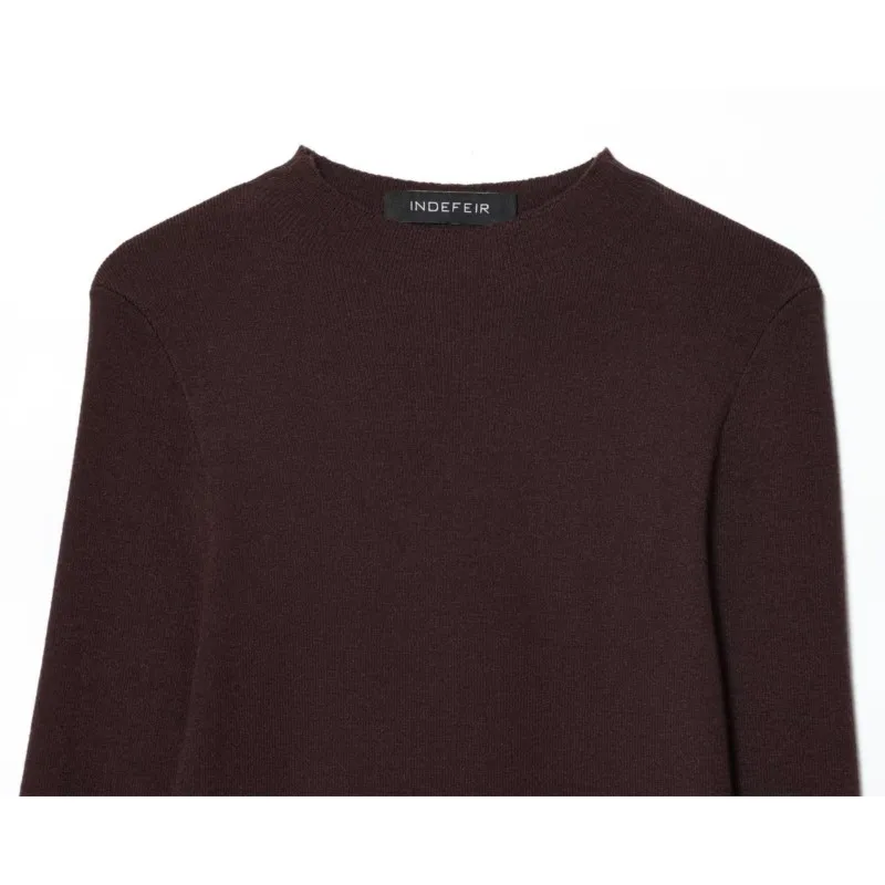 Femmes Simple tricot pull demi col haut automne femmes tricot à manches longues pull femme Base hauts