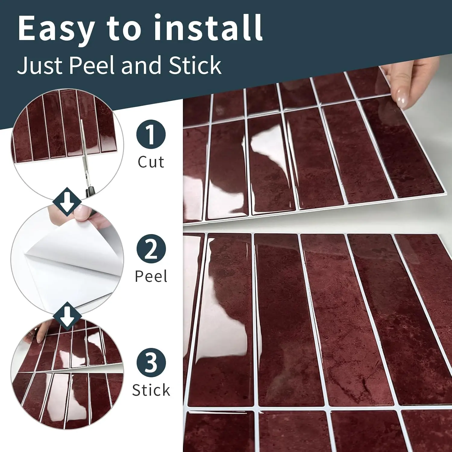 Peel and Stick Tile Backsplash, 12
