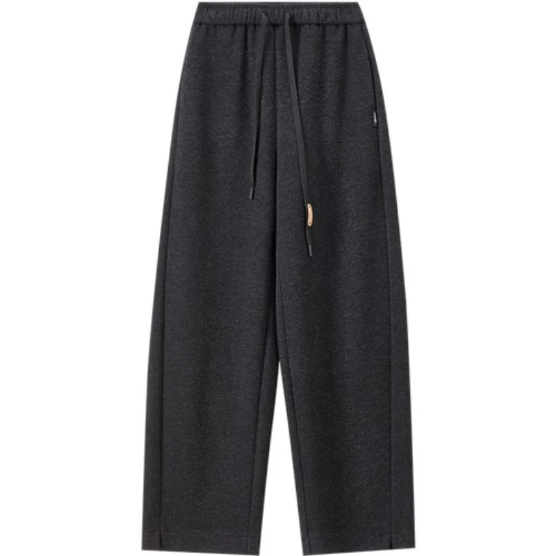 SENTUBILA Knitted Long Pants for Woman 2025 Autumn Winter Loose Pant Casual Drawstring Elastic Waist Female Trousers 154KA2440