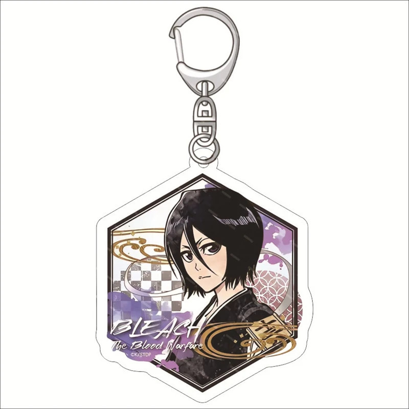 Bleach Anime Acrylic Keychain Fashionable Kurosaki Ichigo Ishida Uryuu Kuchiki Handcuff Figurines Cartoon Keychain Bag Gifts 6cm view 4