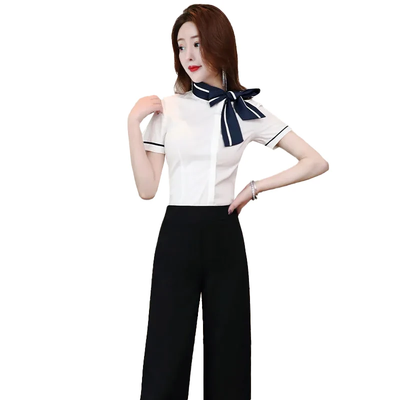 

Beauty Salon Spa Uniform Attendant Beautician Massage Overalls Sauna Foot Bath Technician Fashion Short Sleeve Suit