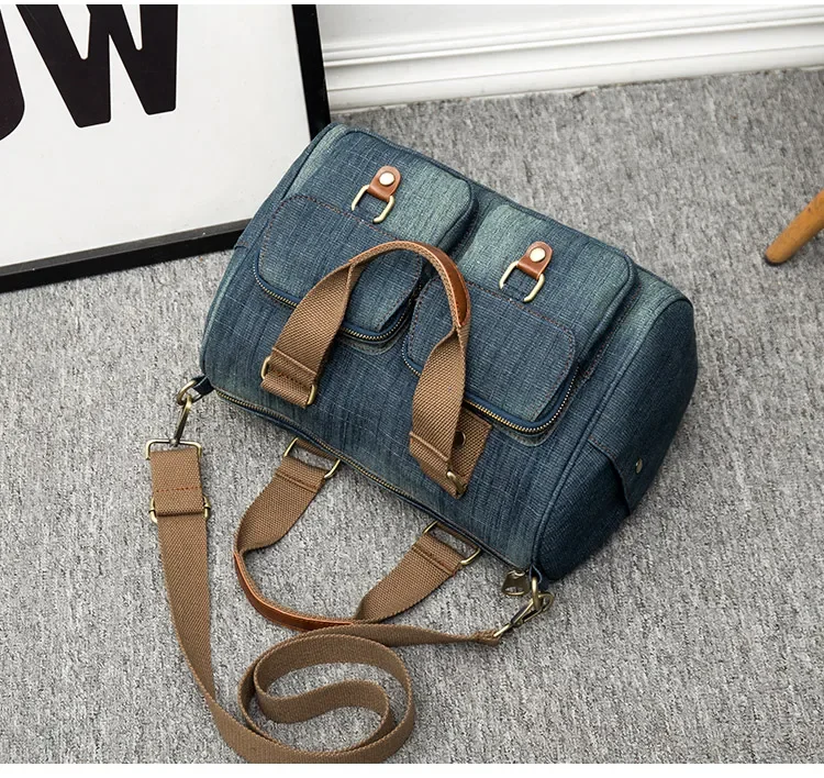 Luxury Brand Women handbag Casual Denim Shoulder Crossbody Bag for Female big Totes Large capacity Travel bag blue Bolsa bolsa