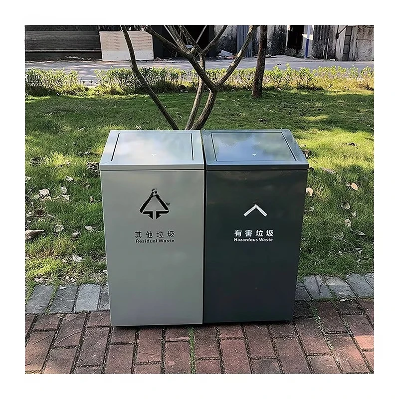 Stainless Steel Trash Cans with Logo Engraving - Large Capacity for Stadiums, Resorts, Oil Fields & Extreme Weather Areas
