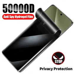 3D Full Curved Anti Spy Hydrogel Film For Huawei Pura 70 Ultra P60 P50 P40 P30 Nova 13 12 8 9 10 11 Pro Privacy Screen Protector