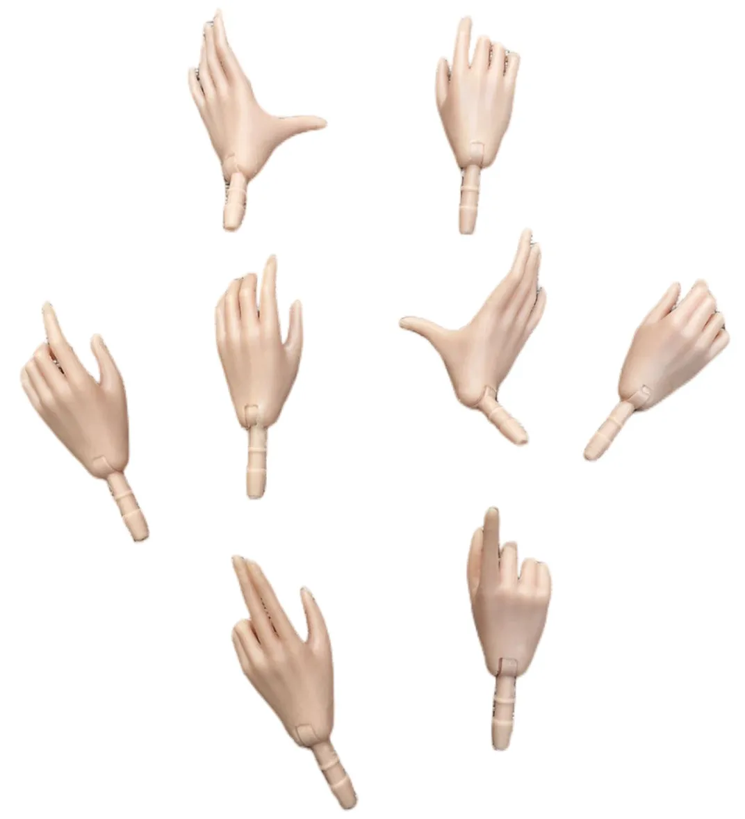 MENGF أزرق أسود أبيض بني الأيدي 1/6 دمية بديلة أجزاء الأيدي اكسسوارات الديكورات الدمية الملونة