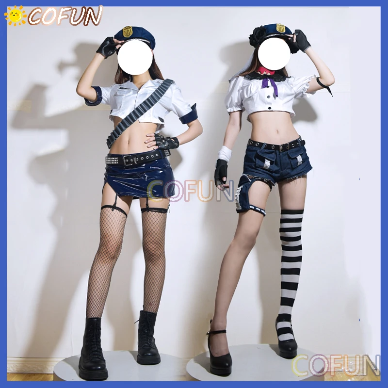 

COFUN Stocking Panty Anarchy Cow Girl Cosplay Costume Anime Panty & Stocking With Garterbelt Suit Halloween Uniforms