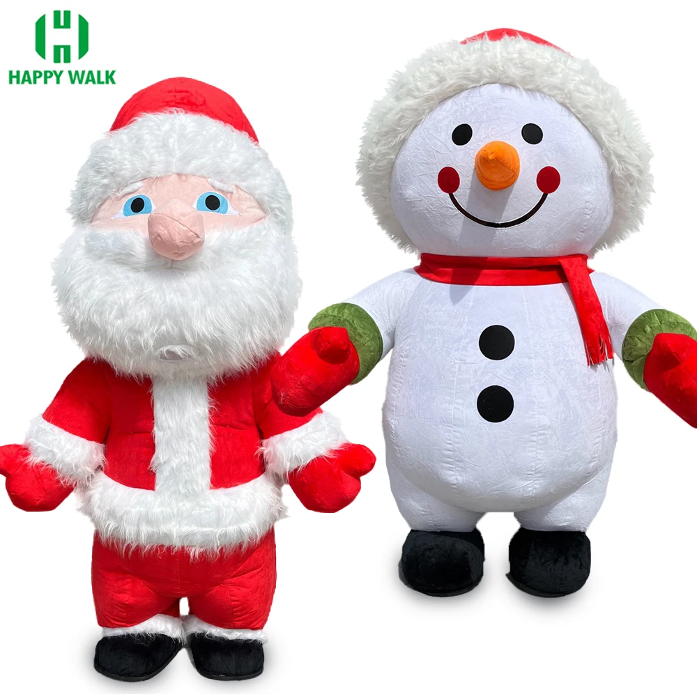 

Inflatable Costume Santa Claus Snowman Mascot Adult Fancy Dress Christmas Fursuit Funny Cosplay Party Carnival Disfraz Inflable