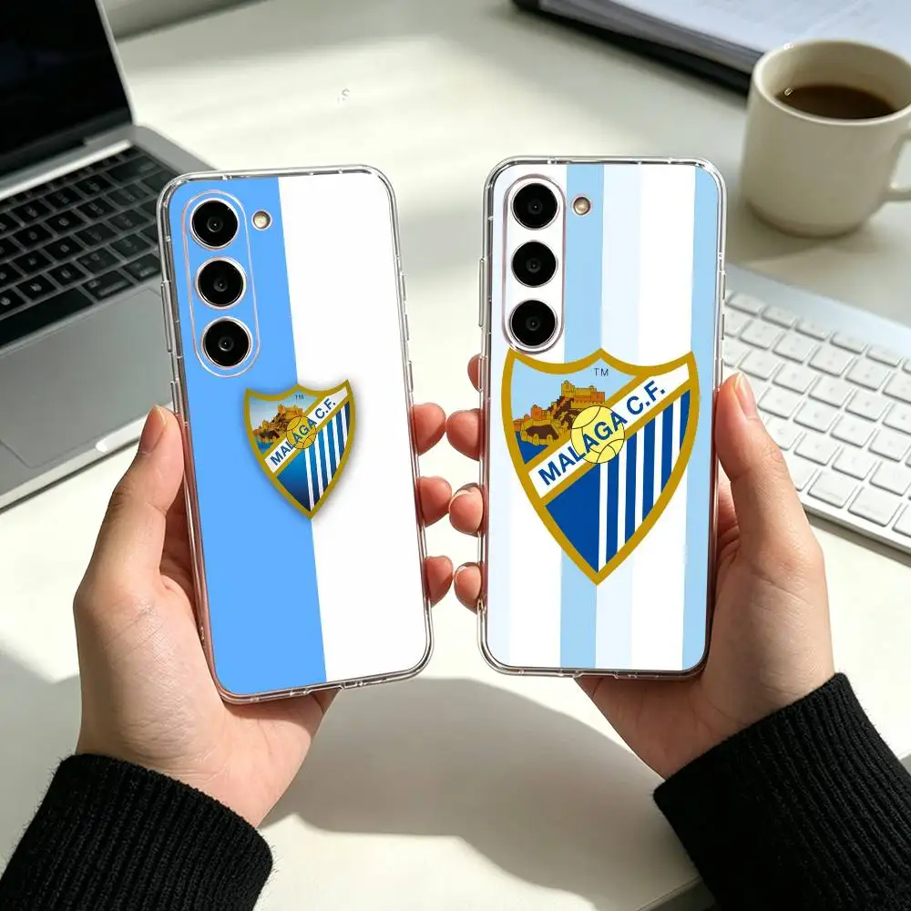 Football Cool M-Malaga CF  Phone Case For Samsung A25 A15 A05 A54 A34 A24 A14 Transparent Silicone Phone Cover