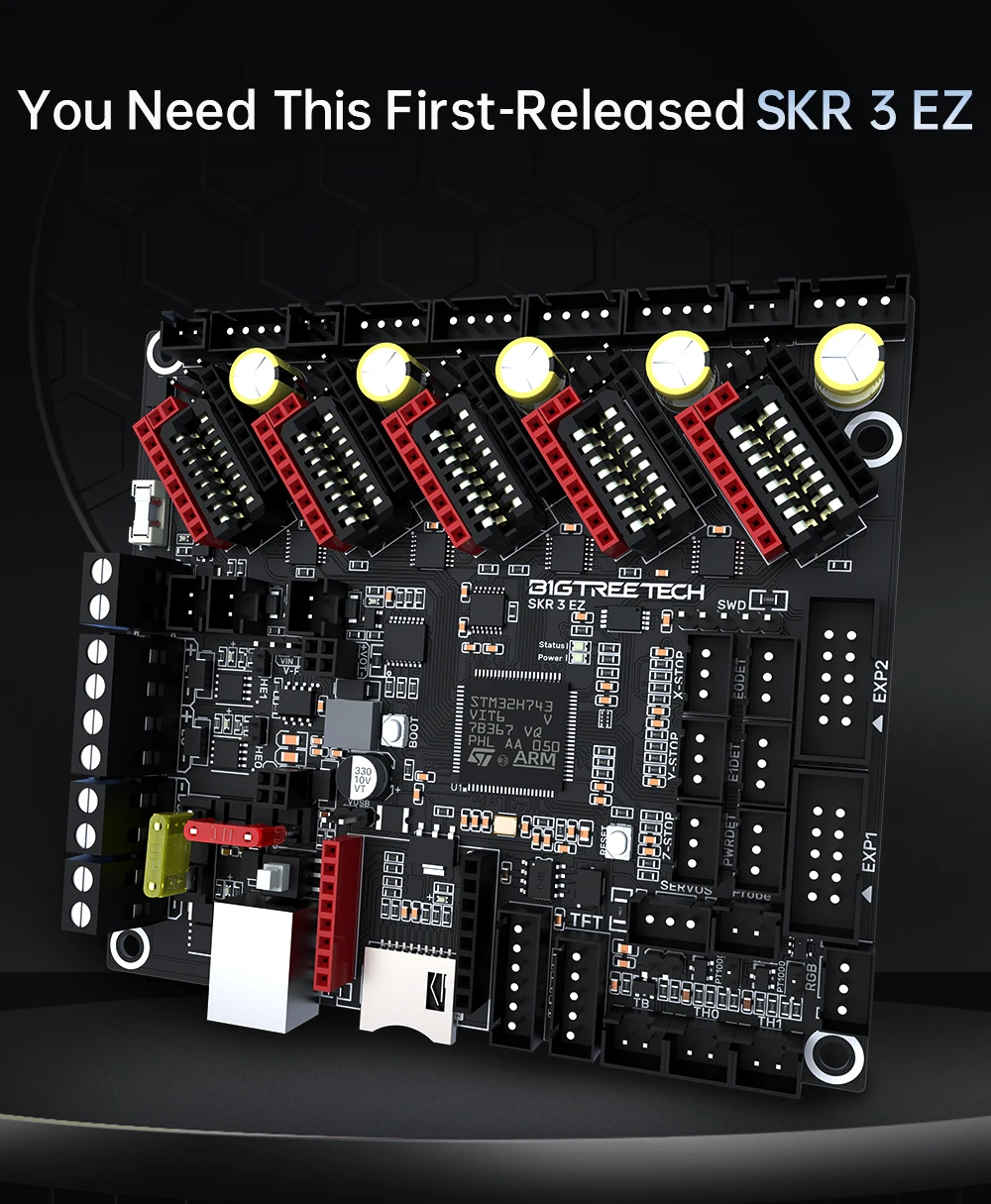 BIGTREETECH BTT SKR 3 EZ 32 Bit Motherboard EZ5160 Pro TMC2208 Upgrade SKR2 Steuerplatine Für Raspberry Pi Ender 3 Ender 5 Drucker – Detail 5