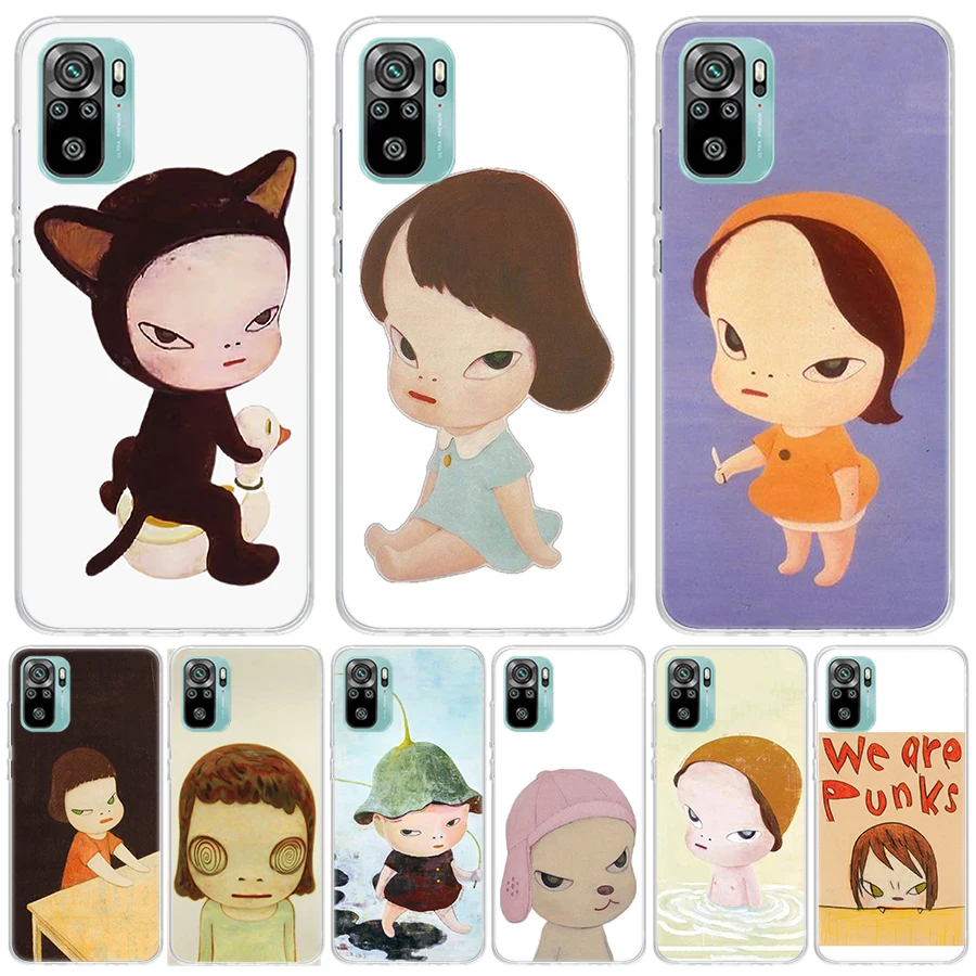 Y-Yoshitomo Nara For Xiaomi Redmi Note 14 13 12 11 10 Pro Phone Case 12S 11S 11T 11E Plus 14Pro 13Pro 12Pro 11Pro Cover