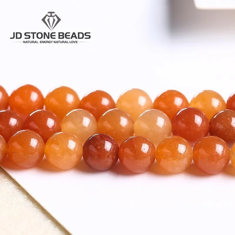 

Natural Red Aventurine Jade Stone Beads Round Loose Spacer Beads For Jewelry Making Diy Bracelet Necklace Accessories 4 6 8 1012