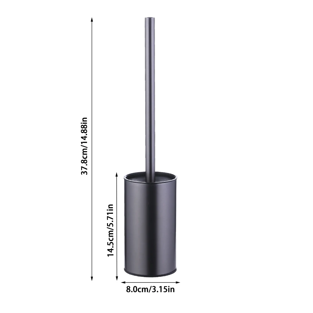 Stainless Steel Bathroom Toilet Brush Holder Accessories Black Toilet Brush Wall Mounted WC Cleaner Brush Cleaning Tools