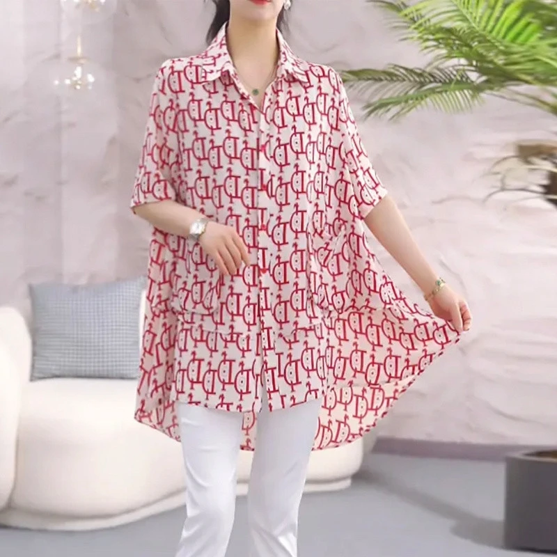 

Plus Size Women Dress Flowy Design Elegant Style Casual Wear Soft Chiffon Fabric Summer Dress Trendy Loose Fit Tunic Top 2025