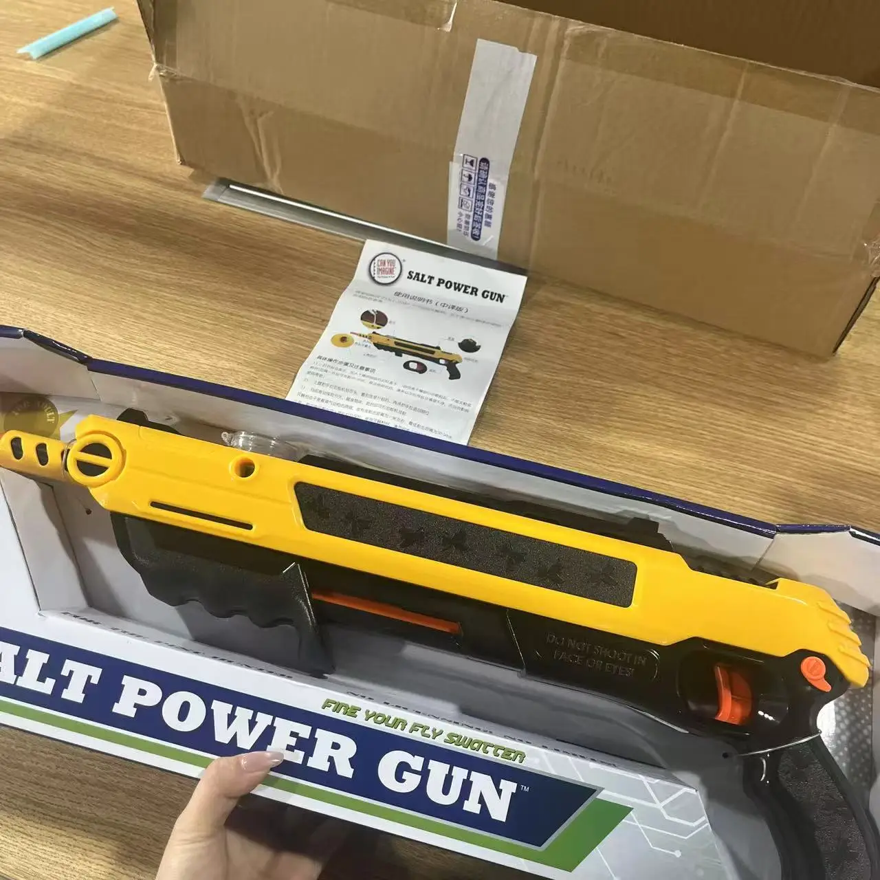 Yellow Salt Gun Mosquito & Fly Killer - Camping Outdoor Gear Perfect Gift for Men | Direct Shipping