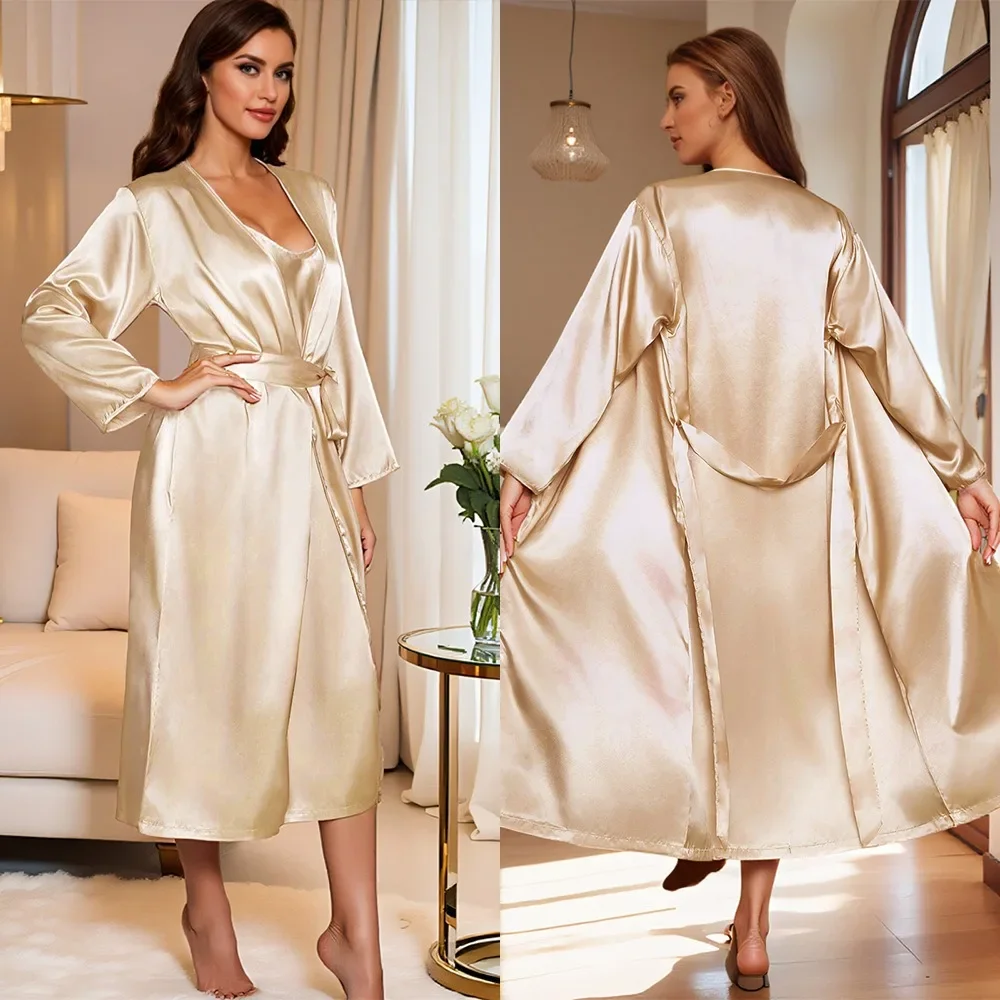 

Women's Loose Robe, Suspender Nightgown, Bathrobe, Home Clothes, Pajamas, Fashionable Nightgown Set