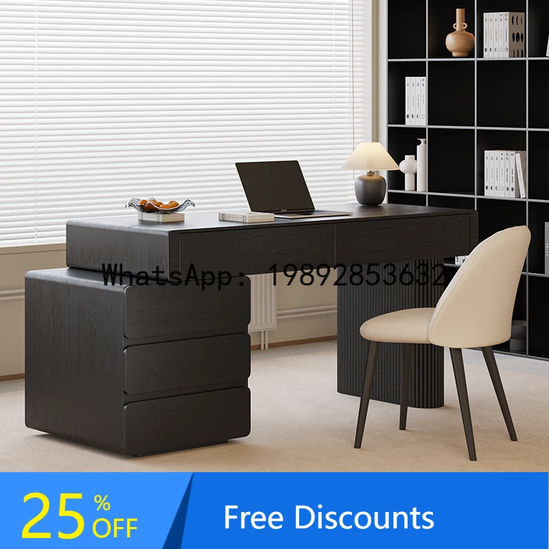 

XL Solid Wood Desk Light Luxury Home Small Apartment Study Desk Bedside Computer Desk Dressing Table Integrated