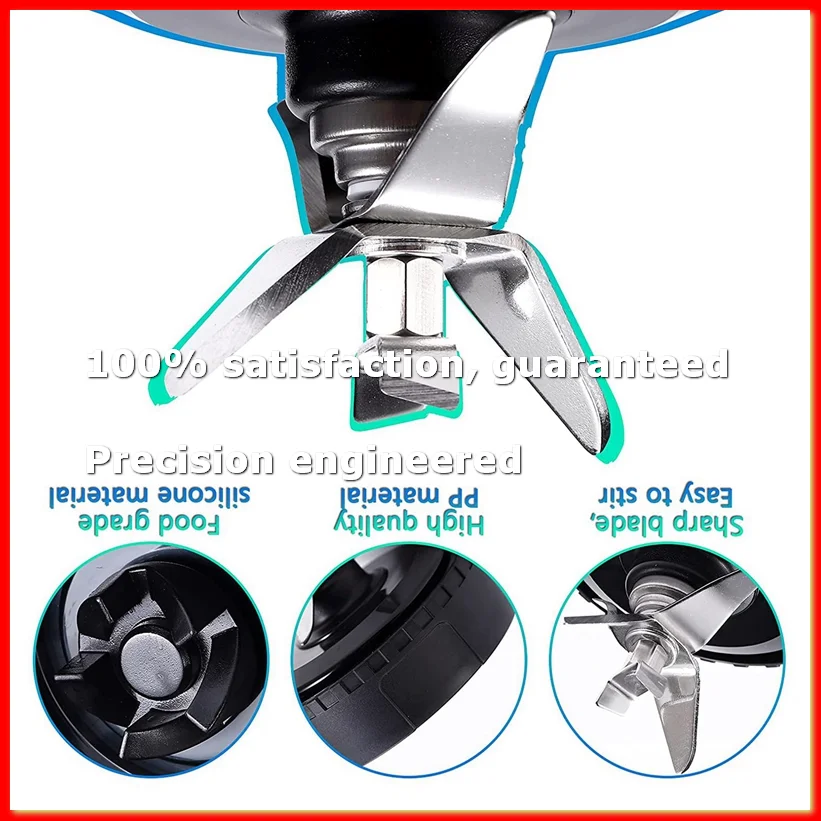 

Blender Replacement Parts Compatible for ,5 Fins Extractor Blade Accessories for QB3000/QB3000SSW-A68X