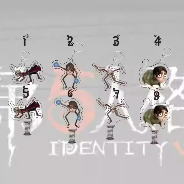 

Anime Identity V Gardener Jack Geisha Fun Coil Spring Key chain Acrylic Figure Stand Display Model Desk Decor Toy Birthday Gift