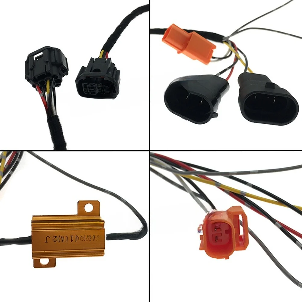 For Civic FC7 Specific LED Headlight Conversion Harness Direct Connection Wiring Kit for Easy Halogen LED Swap