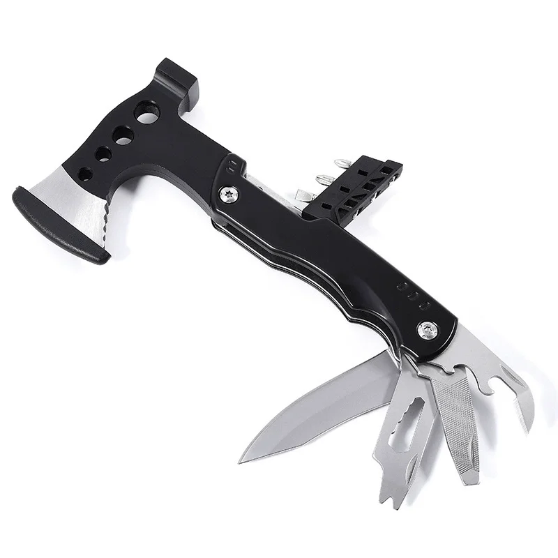 1Pc All-in-One Multi-Tool Hammer Adjustable Wrench & Pry Bar High-Hardness for Car Repair Outdoor Construction Woodworking