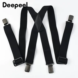 Deepeel 3.5*120 ซม.ผู้ชาย Suspenders ผู้ใหญ่ 4 คลิป X-รูปสายคล้องไหล่ยืดหยุ่นกางเกงแขวนวงเล็บชาย Jockstrap Harness Man