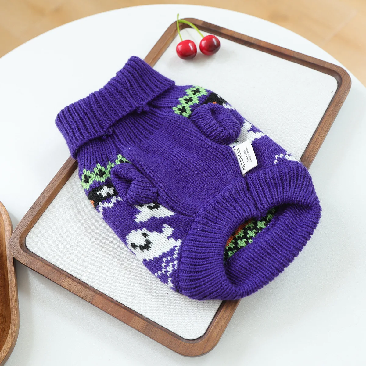 Halloween-Kostüme für Hunde, Herbst-Winter-Pullover, Mantel und Jacke, XS-XL, hoher Kragen, Katzenkleidung, Chihuahua, Yorkshire – Detail 11
