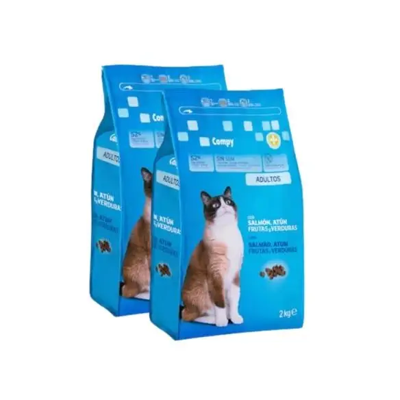 Pack 2 Comida para Gatos Adultos con Salmón, Atún, Frutas y Verduras de Compy (2x2kg) 4kg
