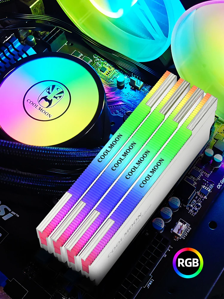 

Кулер для оперативной памяти DDR 5V-3PIN ARGB с поддержкой Aura Sync, охлаждающий жилет для памяти с термопрокладкой для настольных ПК