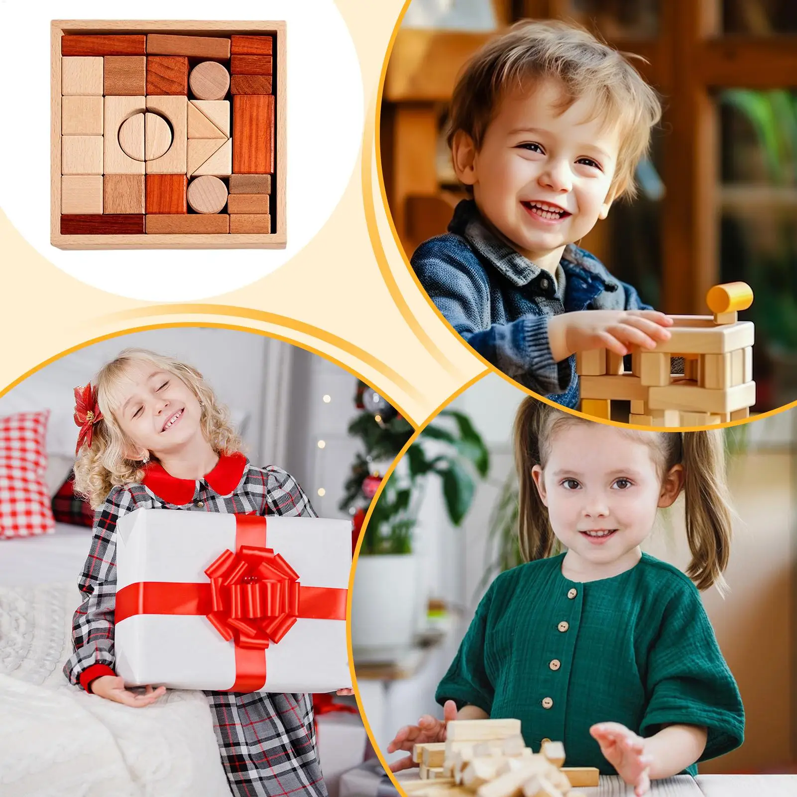 Houten bouwstenen Educatief speelgoed Stapelspel voor kinderen van 5-7 jaar Jongens Meisjes Thuis Kinderkamer Klaslokaal School Kleuterschool