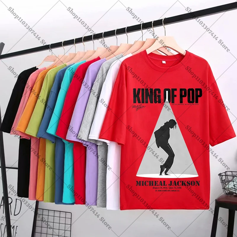 

Men Short Sleeve Tops Women Summer Casual Clothing King of Pop MJ Cotton T-shirt Michael Jackson Adult Fashion T Shirt Gift 2026