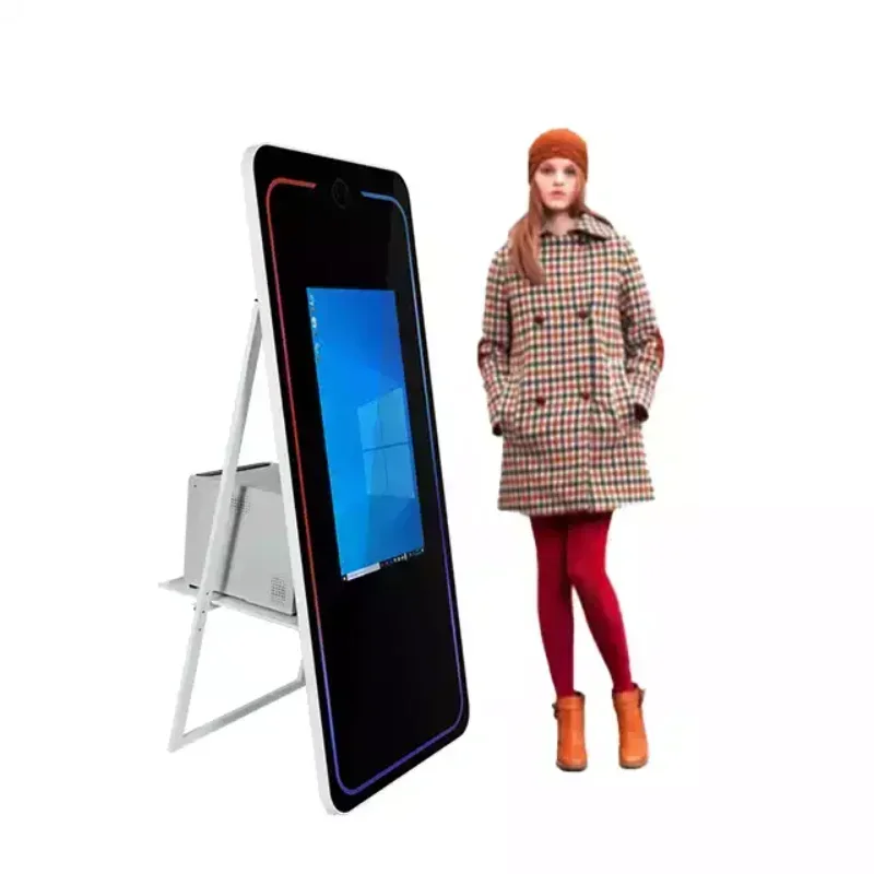 

Excellent Top Quality Hot Sales2023 Newest Magic Mirror Photo Booth Led Frame Screen Case Transport Mirror Selfie Photo Booth Mi