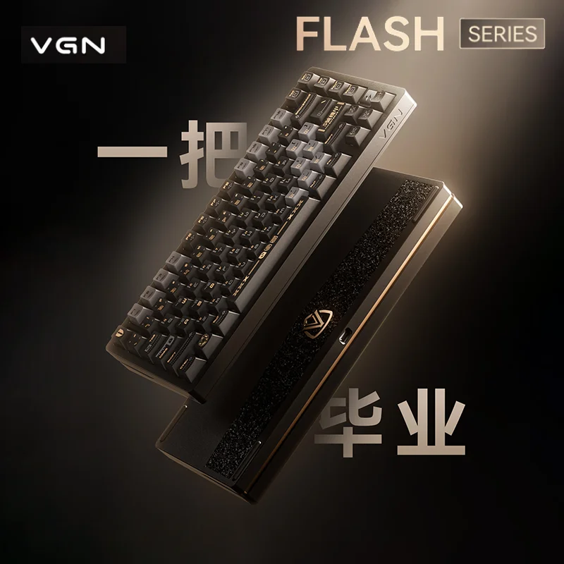 

New VGN Flash 75 He Gaming Keyboard Hall Effect 8000hz Polling Rate Support 0.001mm RT DKS SOCD MT TGL Dynamic RGB Hot Swappable
