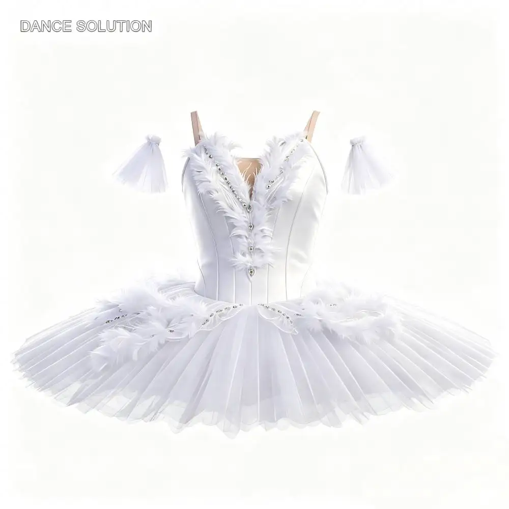 

White Swan Lake Ballet Tutu Dress for Women Adults Stage Performance Competition Dancewear B26695