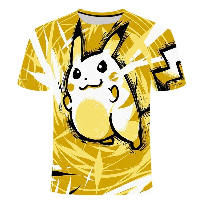 Bandai Collection Anime Cartoon Character All Over Print T-shirt, Breathable Quick Dry Anime Tee Fashionable Daily Casual Wear