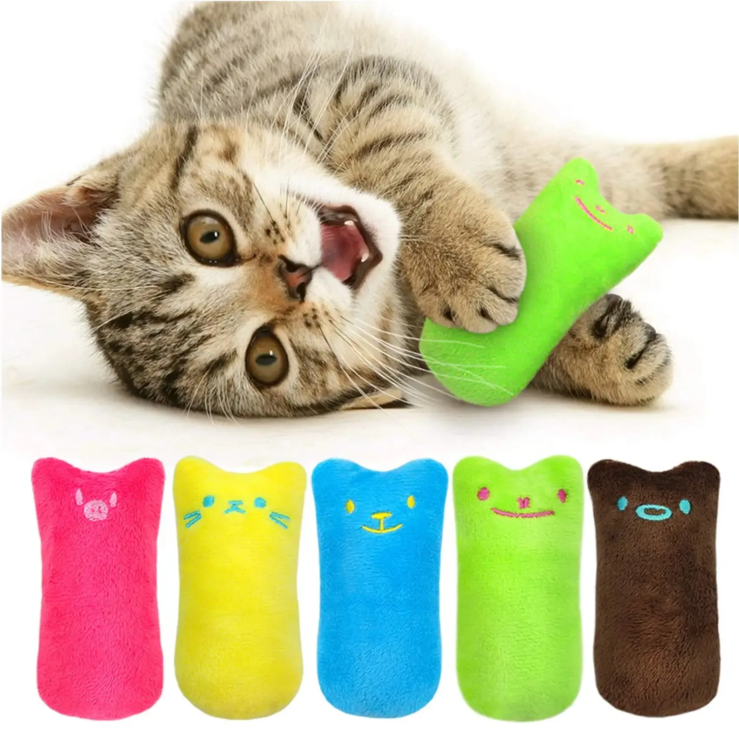 Funny Plush Toy Interactive Cat Pet Kitten Chewing Toy Claw Mint for Cats Scraper Supply Cat Toys