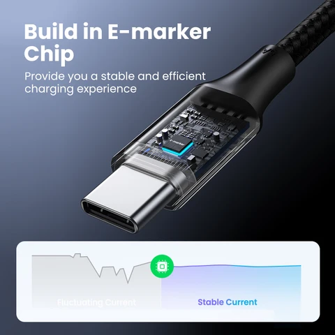 UGREEN USB-кабель PD100W для быстрой зарядки устройств Xiaomi, Samsung, MacBook, iPad — фото модели