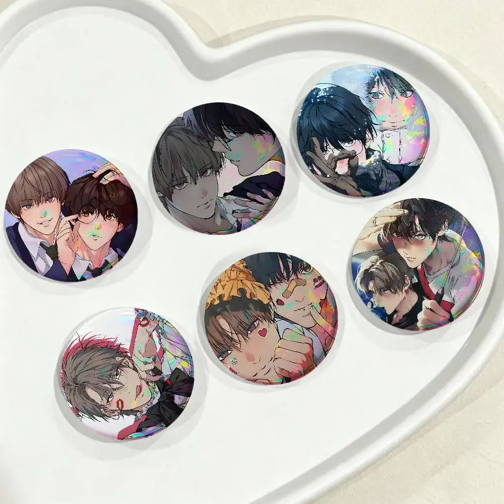 Comics Losts In The Cloud For Badge Custom Laser Hologram Enamel Pin Badge Metal Lapel Brooch For Clothes Bag Accessory Gift