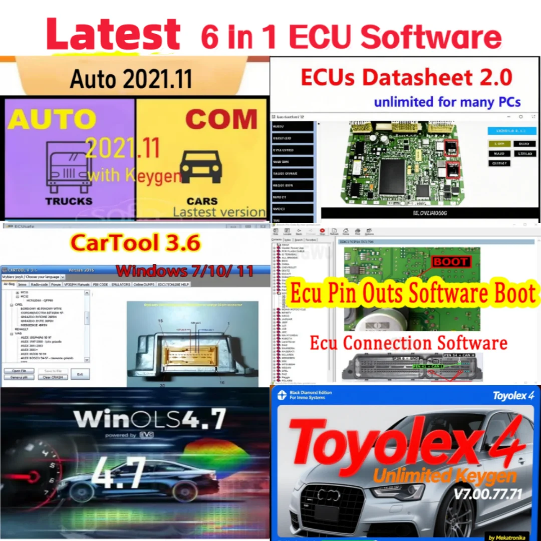 

Комбинированное программное обеспечение ECU Winols 4.7 + Toyolex4 + автокомпоненты 2021.11 + ЭБУ Datasheet 2.0 + коллекция пончиков ECU + CarTool3.6