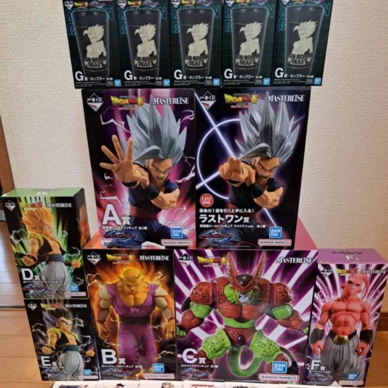 Original Bandai Dragon Ball Ichiban Kuji Masterlise Omnibus Beast Majin Buu Beast Gohan Sharu Action Figure Collection Model Toy