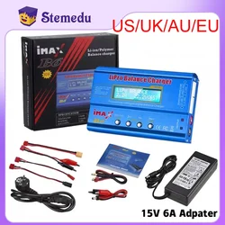 EU US AU UK iMAX B6 80W Battery Charger Lipo NiMh Li-ion Ni-Cd Digital RC Lipo Charger+15V 6A Adapter Balance Charger Discharger