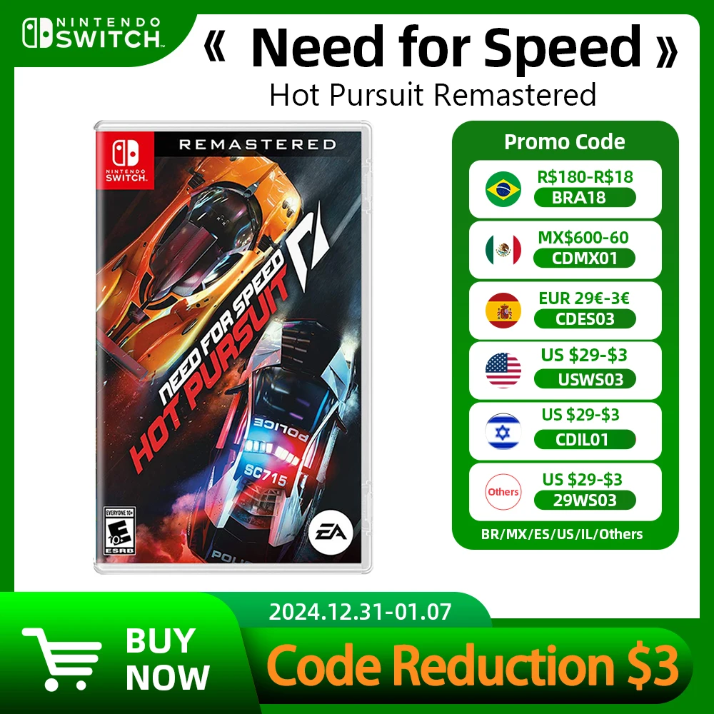 Need for Speed Hot Pursuit Remastered - Nintendo Switch Game Deals -100% Original Stander Edition Games Cartridge Physical Card