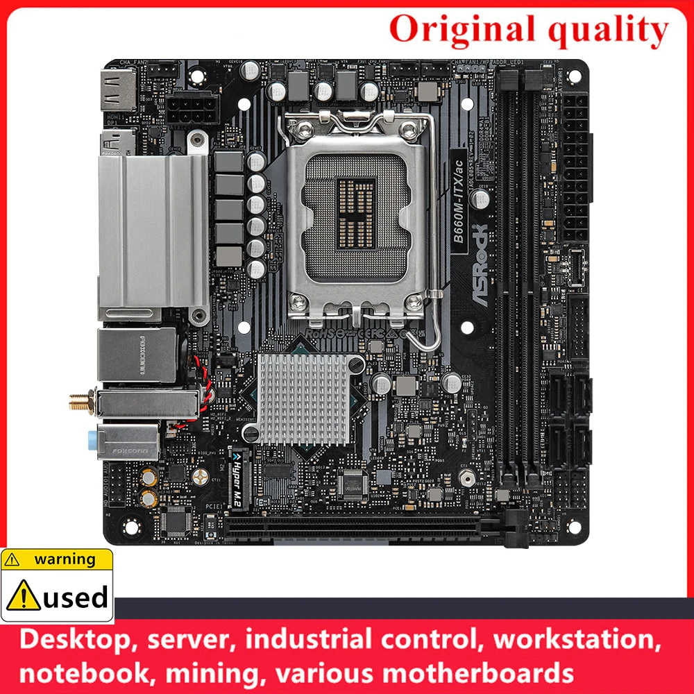 Gebruikt Voor Asrock B660M-ITX/Ac B660M-ITX Mini Moederborden Lga 1700 Ddr4 Voor Intel B660 Desktop Mainboard M.2 Nvme Sata Iii Usb3.0