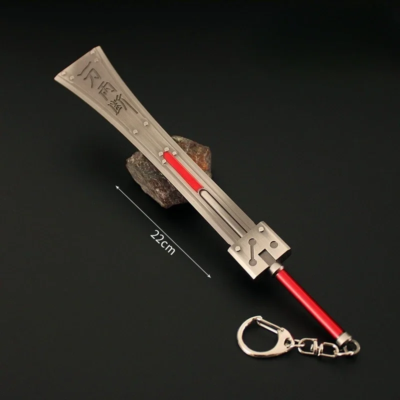 Final F7 Jogo Armas Periféricas Chaveiro, Claude Armadura-quebrando Espada, Modelo Alloy, Coleção Fantasy Crafts, Brinquedo Ornamentos, 22cm