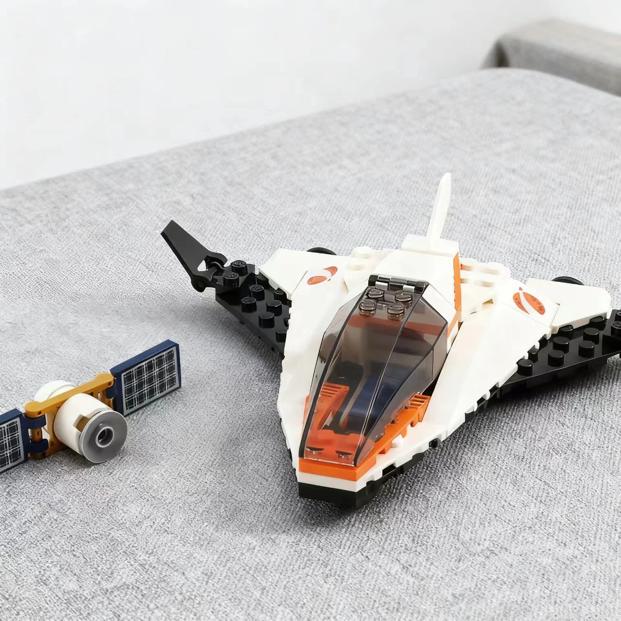 Conjuntos MOC compatibles de terceros, bloques de construcción de la serie City, nave espacial, misisión satélite, juguetes MOC espaciales de la NASA, regalo para niños