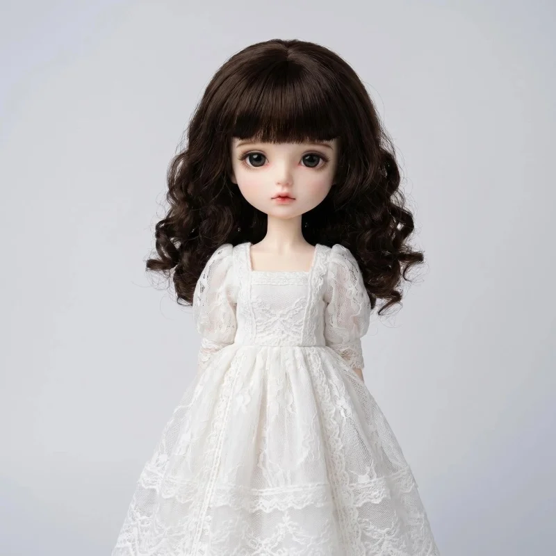 D20313 All Sizes Princess Long Curly BJD Mohair Wigs Suit For Size 3-4inch to 10-11inch Wholesale Doll Hair Cheap Accessories