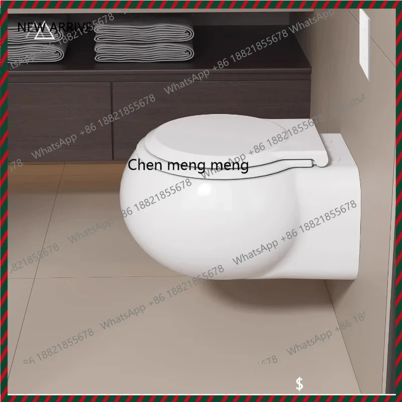 

New wall-mounted toilet household bathroom suspended into the wall water tank wall-mounted wall row toilet