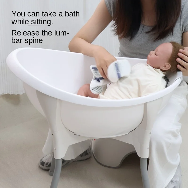 LazyChild Baby Bathtub Support Rack Set Sit And Stand Dual Use No Bending Bath Bracket For Young Infants
