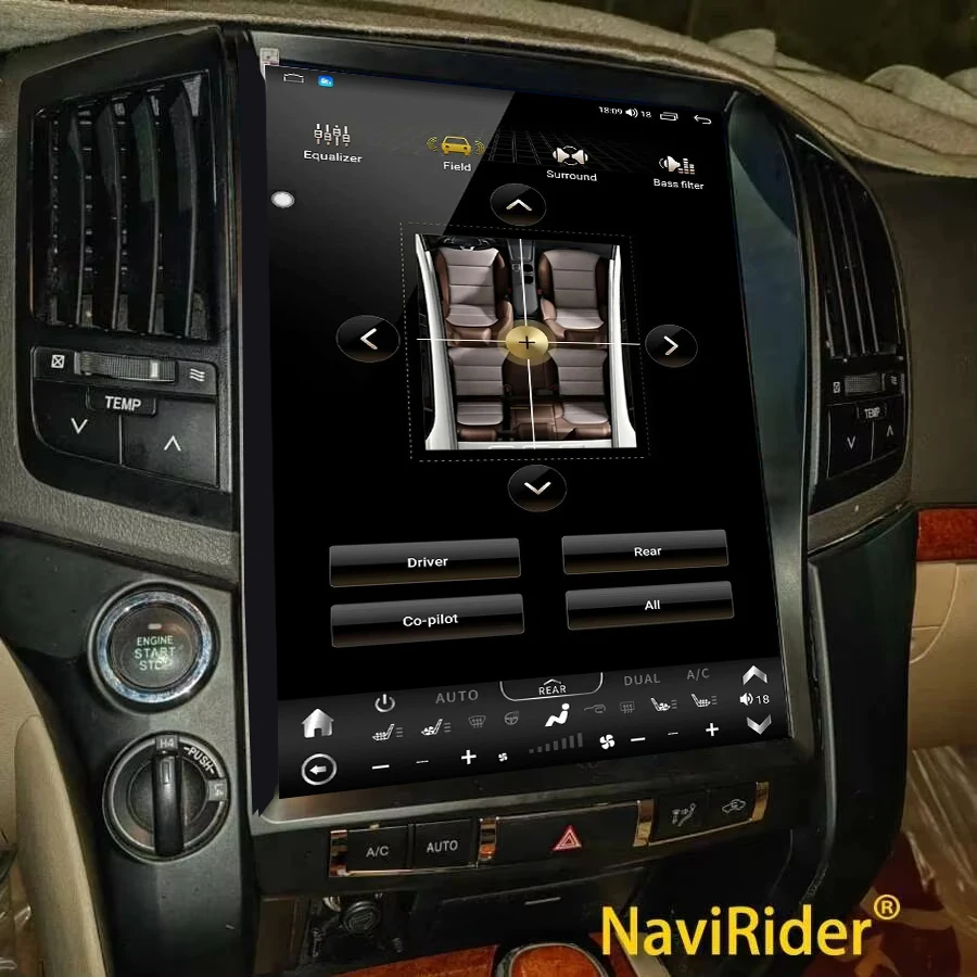 5 Car Video Player Android 15 15.6 Inch Radio For Toyota Land Cruiser 200 LC200 2012 - 2008 IPS Screen Navigator Multimedia