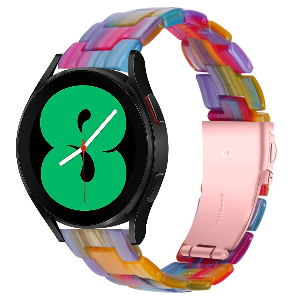 Anello per cinturino in resina da 20 mm per Samsung Galaxy Active 2 40 44mm cinturino per orologio 3 41mm 4 5 6 7 Classic 42mm 46mm