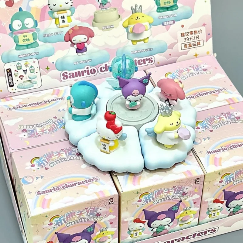 

Оригинальная серия My Melody Wish Angel Mystery Box Kuromi, аниме-фигурки Cinnamoroll, загадочная коробка Pochacco, орнамент, игрушка, подарки